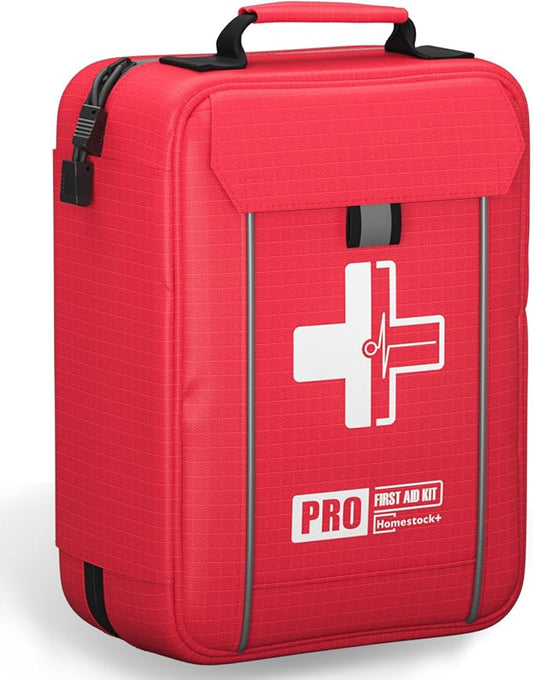 Upgrade - Comprehensive First Aid Kit with Labelled Compartments, Molle System Emergency Kits for Car,Home,Hiking, Backpacking, Camping, Traveling, and Cycling