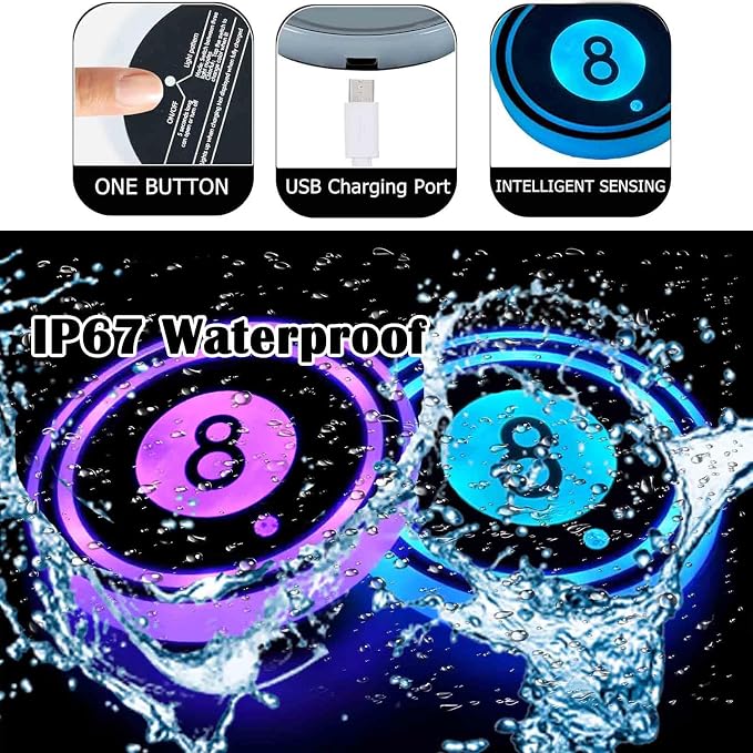 2PCS LED Car Cup Holder Lights, Light up Car Coasters for Cup Holders 7 Color-Changing Light Up Cup Holder Insert Coasters, Waterproof Car Accessories for Teens, Car Gifts for Men & Women