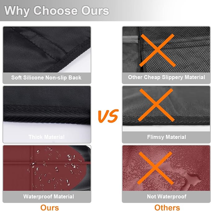 XHYANG Car Seat Protector,2 Pack Automotive Seat Protectors Baby Carseat Pad Waterproof Durable 600D Fabric for Child Baby Car Seat Mat Vehicle Pet Cover 2 Storage Pockets (Wine Red)