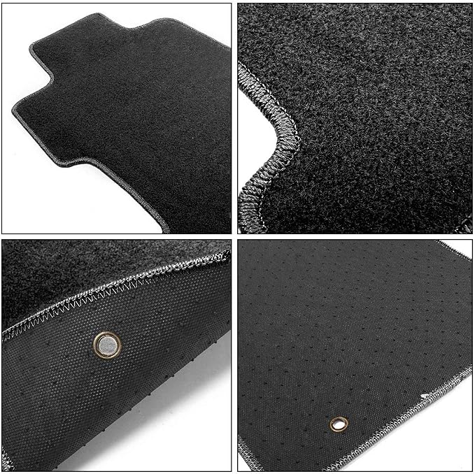 Fit 2006-2011 Honda Civic Floor Mat Carpets Nylon Black | IKON MOTORSPORTS, Factory Fitment Car Front & Rear Car Floor Carpets Carpet liner 2007 2008 2009 2010