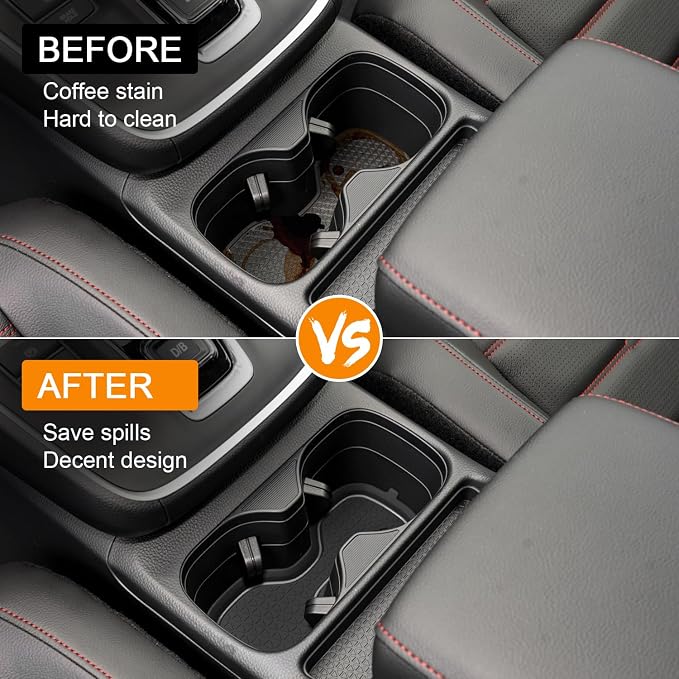 for Honda CRV Accessories 2023 2024 2025 2026 3D Cup Holder Center Console Liner Inserts Silicone Anti-dust Mat Pad Interior Decoration (2 Pcs, Gray Trim)