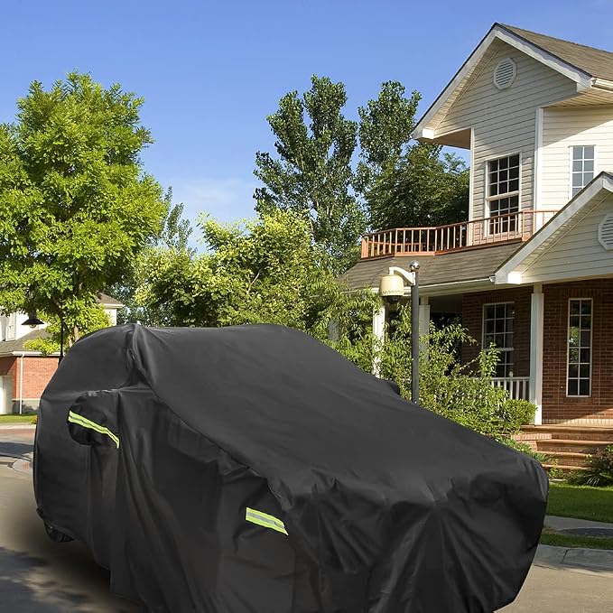 SUV Car Cover for Honda CRV, Waterproof with Door Zipper | Custom Fit，All Weather Protection，Rain & Snow Proof，Windproof，Reflective Strips，Indoor&Outdoor Full Exterior