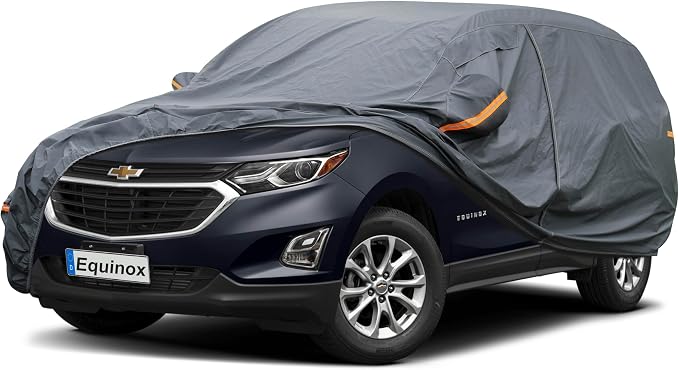 GUNHYI Premium Car Cover Custom Fit Chevrolet Chevy Equinox (2005-2026), 16 Layers Heavy Duty Car Cover Waterproof All Weather with Zipper Door for Sun Rain Snow Dust Uv Protection