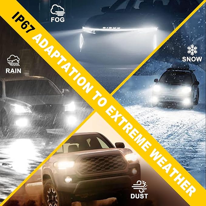 AHOBXD H7 Light Bulbs Super Bright White 6500K Upgrade 600% 50000LM Brightness Real 1:1 Halogen Size 80000 Hours Life Span H7/H18 Plug and Play Car Fog Light Bulbs Pack of 2