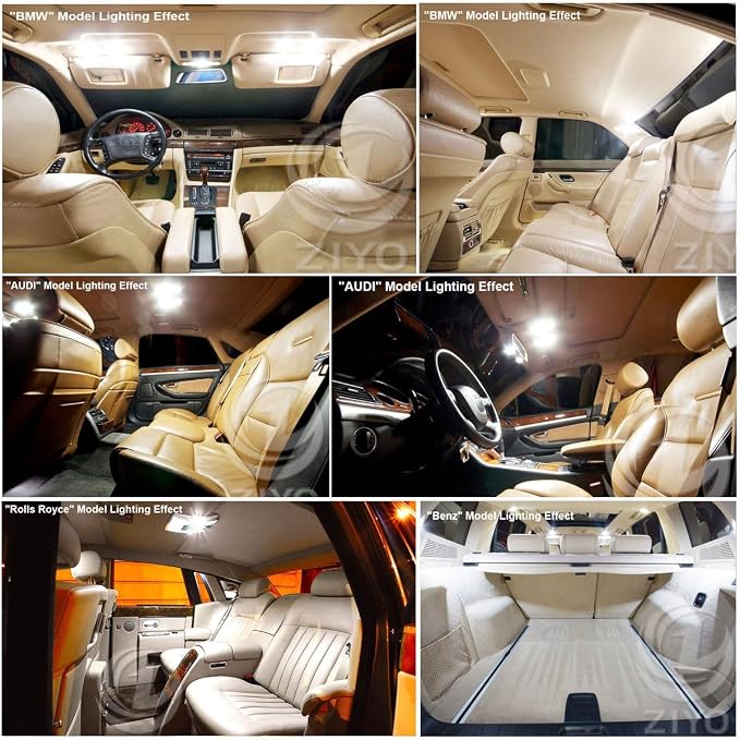 LED Interior Light kit for Lexus RX330 RX350 RX400h RX450h, 6000K White Dome Lights Accessories Replacement Package, LED Light Bulbs Upgrade (For Lexus RX 2004-2008 (15 Bulbs))