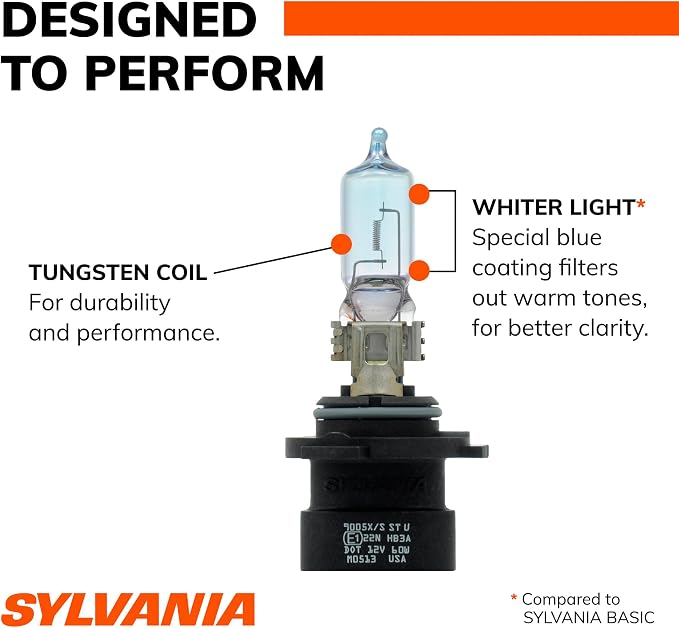 SYLVANIA 9005XSST.BP2 9005XS Silverstar High Performance Halogen Headlight Bulb - Pack of 2