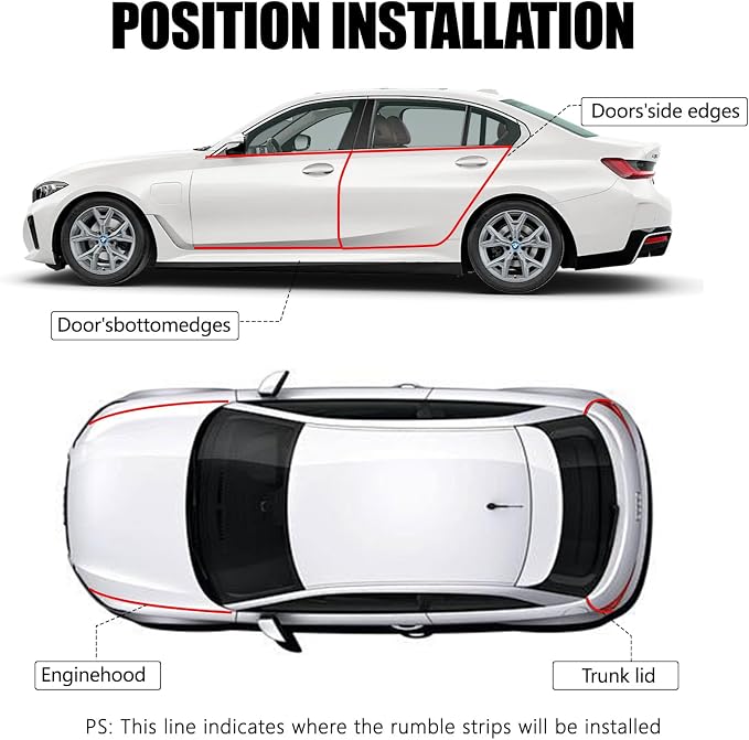 Wuyaoyao 13.1Ft (4M) Car Door Edge Guards, Rubber U Shape Automotive Door Entry Guard Protector Strip, No Glue Required, Universal Vehicle Doors Edge Trim, Exterior Car Accessories (Red, 13.1FT)