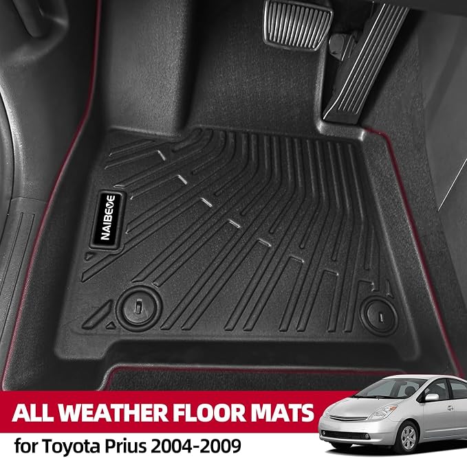 Naibeve Floor Mats for 2004-2009 Toyota Prius | All Weather Custom Fit Floor Mats, Cargo Mat Interior Protector accessories