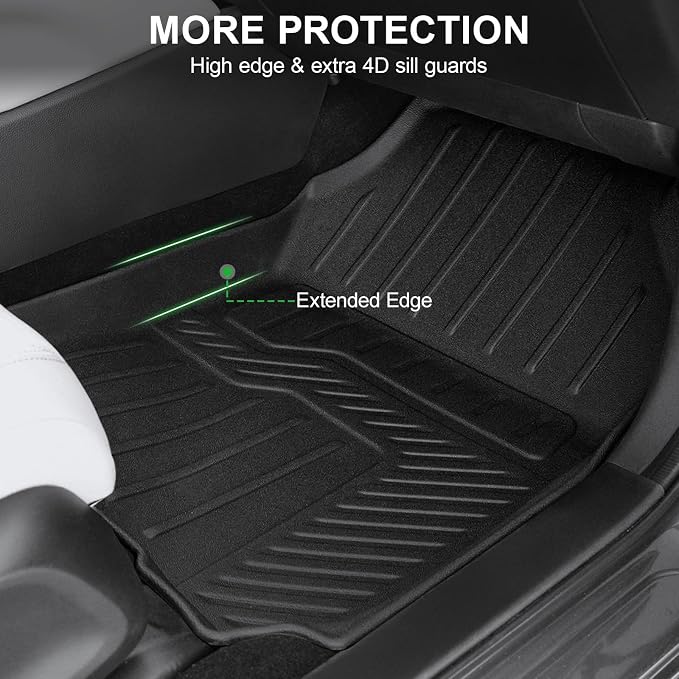 Floor Mats for 2023-2026 2027 Honda HR-V (Include Hybrid), TPE All Weather Durable Floor Liners Door Sill Guards for Honda HRV Accessories