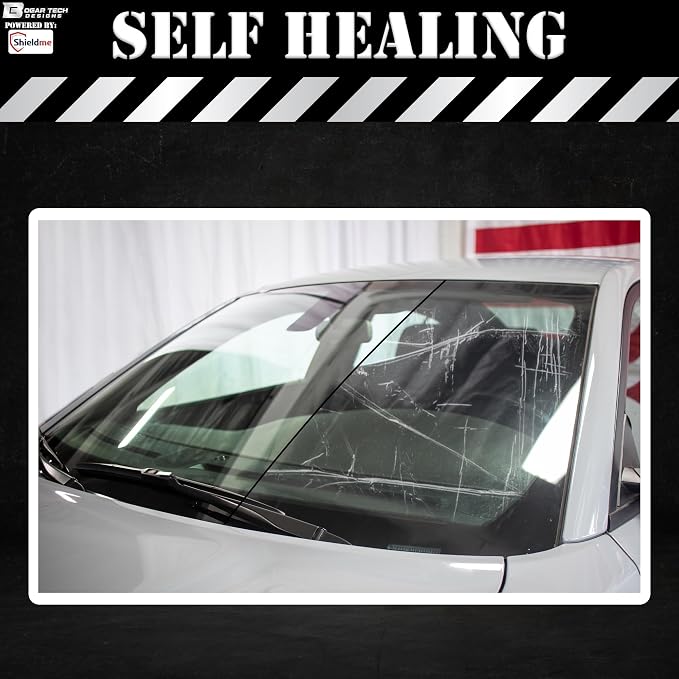 BOGAR TECH DESIGNS Windshield Protection Self Healing Scratch Resistant Automotive Film Roll, 8ft x 5ft Sheet