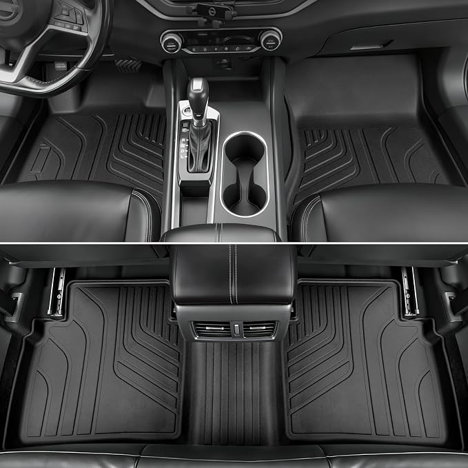 Floor Mats for Nissan Altima 2019-2026, All Weather Floor Mats Cargo Liner and Door Sill Protectors Accessories, Full Coverage Set