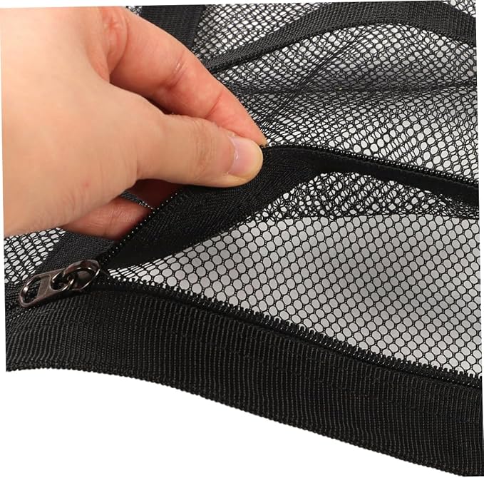 Car Ceiling Cargo Net Organizer Dual-Zipper Mesh Pouch for SUV Van Storage Overhead Accessory for Travel Essentials Umbrellas More