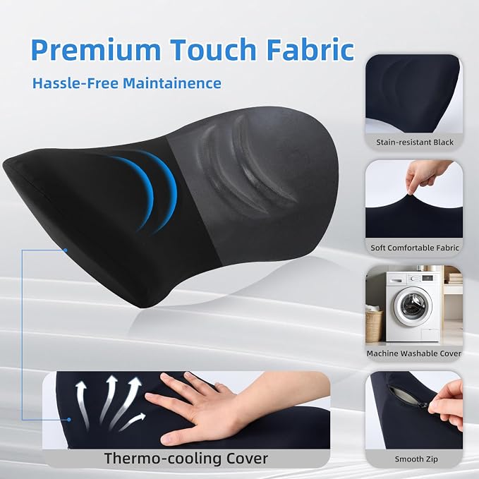 Lumbar Support Pillow for Office Chair - Lumbar Pillow for Car - Ergonomic Lumbar Support Pillow for Car Back Support Cushion