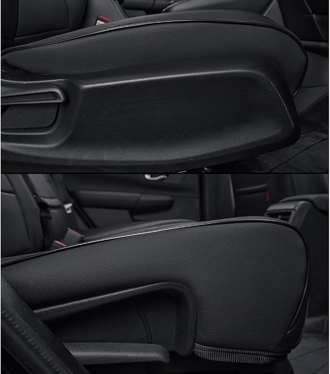 EKR Car Seat Covers for Honda CRV 2023-2026 Leatherette Full Set | Custom Fit for Honda CRV 2023 2024 2025 2026 Easy-Wipe Protection,Faux Leather(Black)