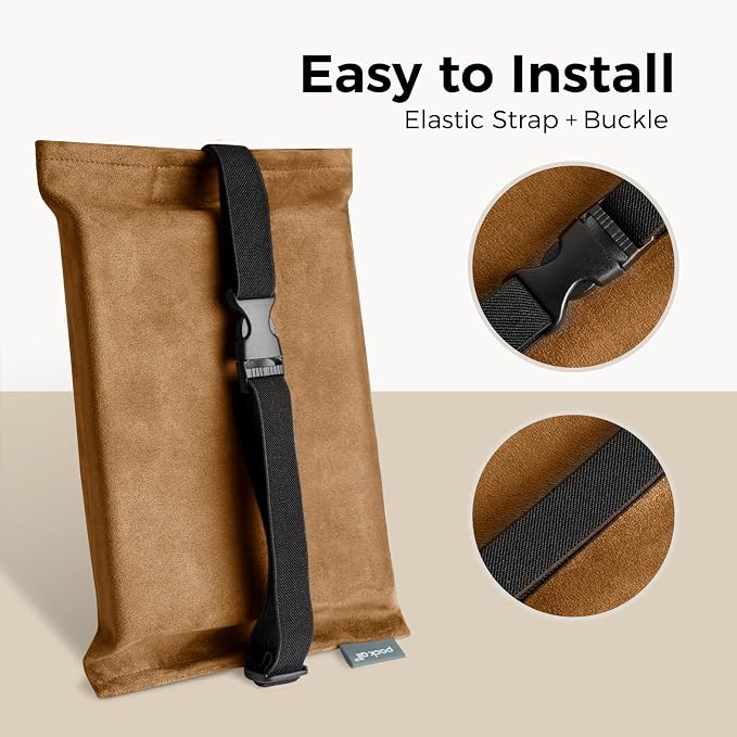 pack all Car Tissue Holder, Premium Microsuede Sun Visor Napkin Dispenser, Wipes Case for Backseat, Vehicle Accessories (Mocha Brown)