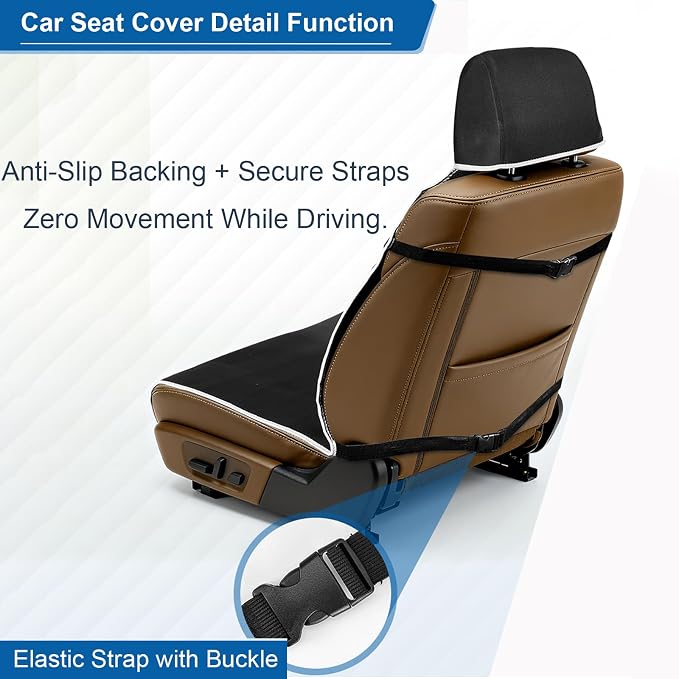 Towel Car Seat Cover, Neoprene Car Seat Covers | Towel Waterproof Seats Protector Covers for Automotive Van, Trucks and SUVs-2 Pack