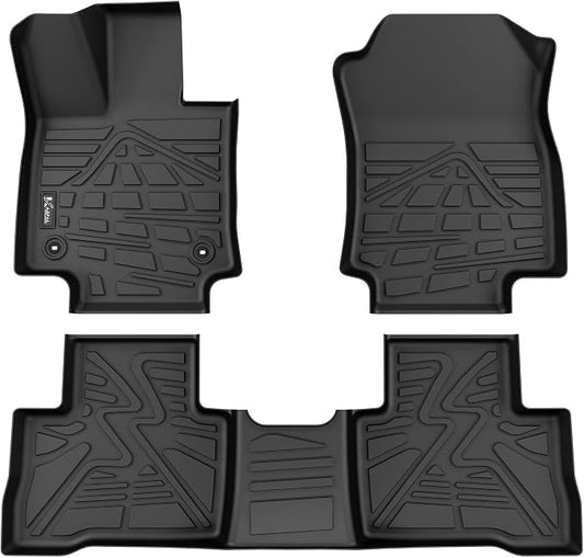 KARPAL Floor Mats for Toyota RAV4 2019-2025 (Include Hybrid), Custom Fit All Weather TPE Floor Liners, 1st & 2nd Row Mat, RAV4 Accessories
