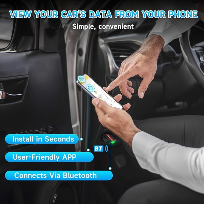 ANCEL BD500 Bluetooth Diagnostic Scan Tool for VW Audi Seat Skoda Diagnosis, Full Systems Volkswagen OBD2 Scanner Vag Car Code Reader with Battery Check EPB Reset for iPhone, iPad & Android