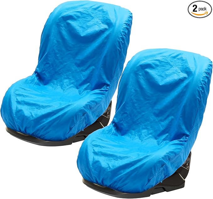 BBTO 2 Pcs Car Seat Sun Shade Covers Baby Car Seat Coolers Protector Reflective Carseat Sunshade Infant Shield Heat UV Sunlight Keep Baby Toddler Child Cool Travel Safety(Classic,Blue)