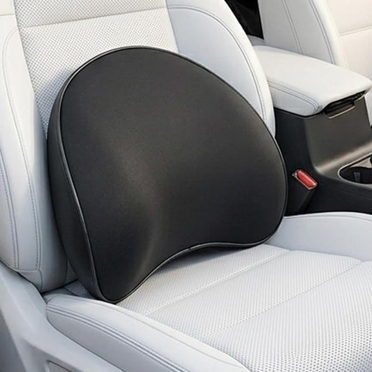 Really Supportive Lumbar Support Pillow for Car, Back Support Lumbar Pillow | 100% Memory Foam - Breathable Removable Cover, Ergonomic Design - Improve Sitting Posture & Back Pain Relief(Black, 1PC)