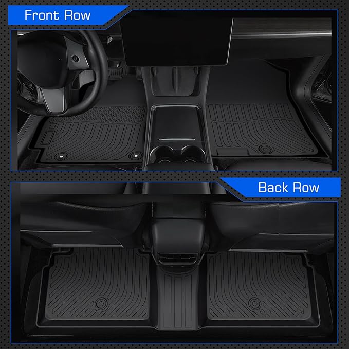Floor Mats & Cargo Liner for 2020-2025 2026 Hyundai Sonata (Only Hybrid) | All Weather Automotive TPE Liners Set Waterproof Accessories, Floor Liner Combo Set,Front and Rear Rows, Trunk Liner
