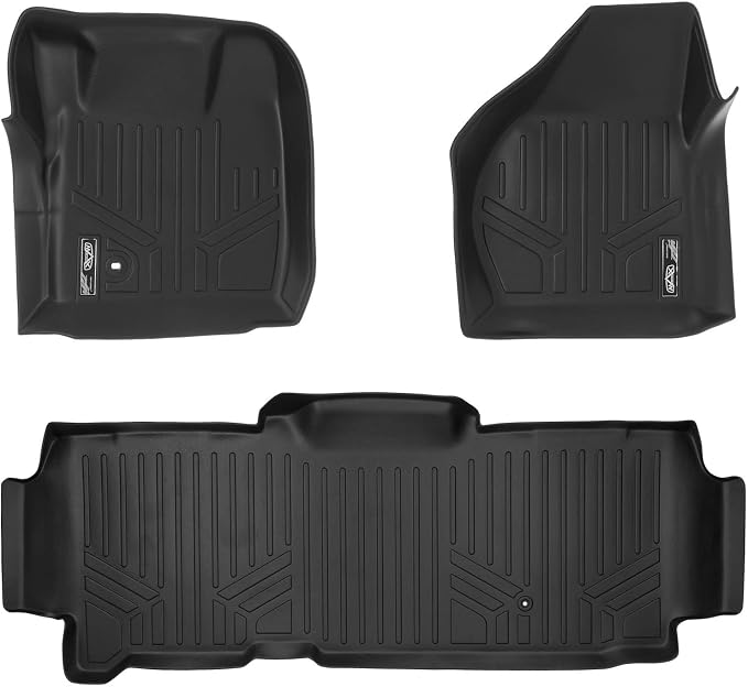MAXLINER Floor Mats 2 Row Liner Set for 2008-2010 Ford F-250 / F-350 Super Duty SuperCab