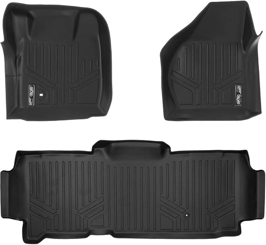 MAXLINER Floor Mats 2 Row Liner Set for 2008-2010 Ford F-250 / F-350 Super Duty SuperCab