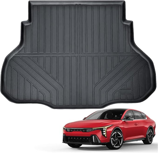 Auxko All Weather Cargo Liner Fit for Kia K4 Sedan 2026 2025 TPE Mat Accessories for Kia K4 Sedan 2025 All Season Guard Odorless Anti-Slip Cargo Mat Black
