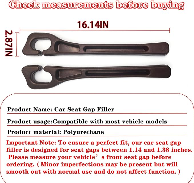 Car Seat Gap Filler Organizer of 2, 2 in 1 Car Gap Filler(Red) | Universal Gap Filler with Storage Pockets, No Drop Seat Guard for Phones Keys Cards,Car Accessories for Most Cars Trucks SUVs
