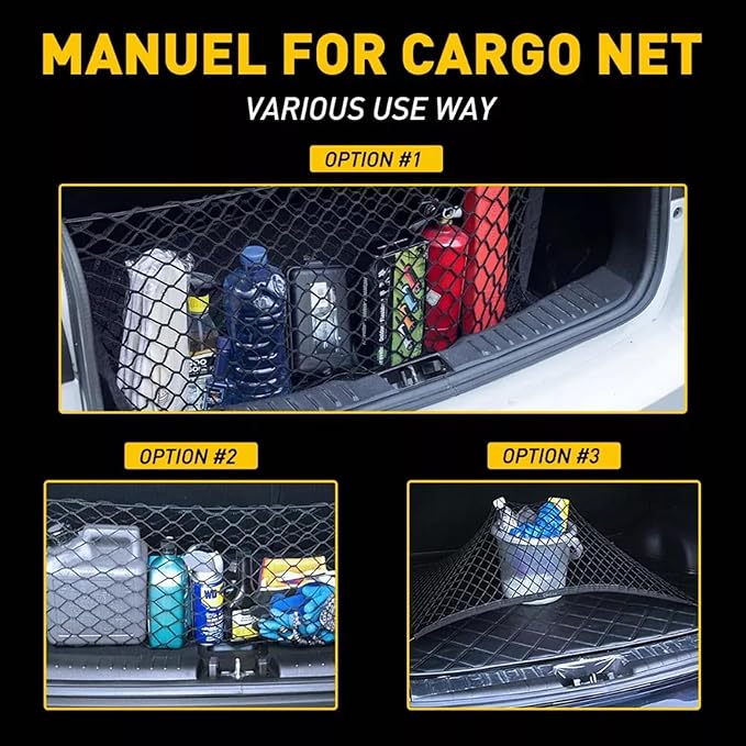 for Subaru Forester Ascent Envelope Style Truck Bed Cargo Net - Fits 2013-2024 2025 2026 Forester Ascent Accessories Cargo Net for Pickup Truck Bed - Heavy Duty Carabiners