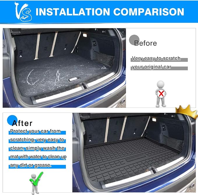 Cartist Cargo Liner Fits for BMW X1 2016 2017 2018 2019 2020 2021 2022 All Weather Back Seat Cover Trunk Cargo Mat for BMW x1 Accessories