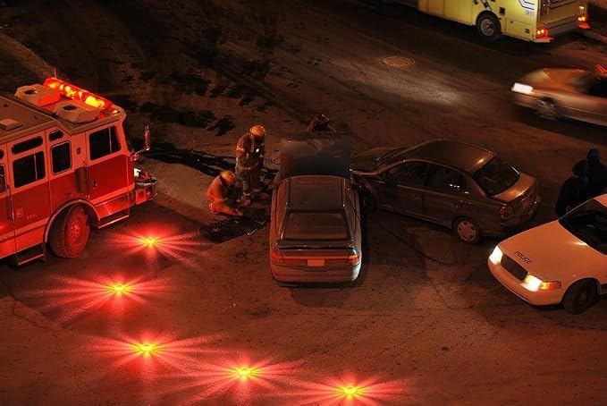 Encell LED Road Safety Flares Flashing Roadside Emergency Warning Light