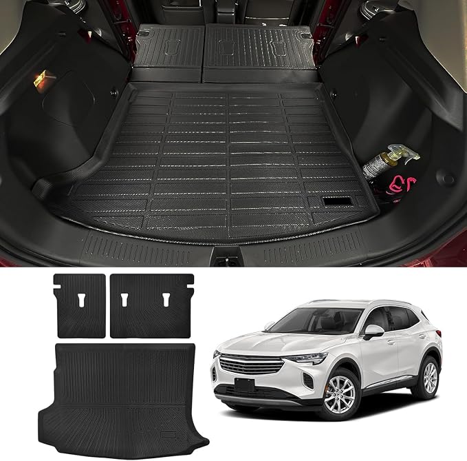 Naibeve Floor Mats for 2021 2022 2023 2024 2025 Toyota Venza-All Weather for Toyota Venza Floor Mats Liners 2 Row & Cargo Liner & Seats Back Cover(Floor Liner+Backrest Mats+Trunk Mat)