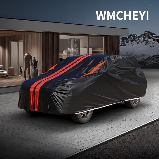 Car Covers for Automobiles, 6 Layers Car Cover Waterproof All Weather, Outdoor Car Cover Sun UV Rain Snow Wind Protection, Full Exterior Cover Fit for 197"(197 * 75 * 71 inch) SUV