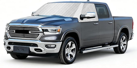 Windshield Sun Shade for 2019-2026 Dodge Ram 1500, External 5-Layer Reflective Sunshade for 2019-2026 Dodge Ram 1500