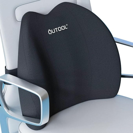 QUTOOL Lumbar Support Pillow for Office Chair, Office Home Essentials,Gifts for Mom,Dad, Back Support Pillow for Car, Chair Cushions,Back Pain Relief Improve Posture,Mesh Cover Adjustable Straps