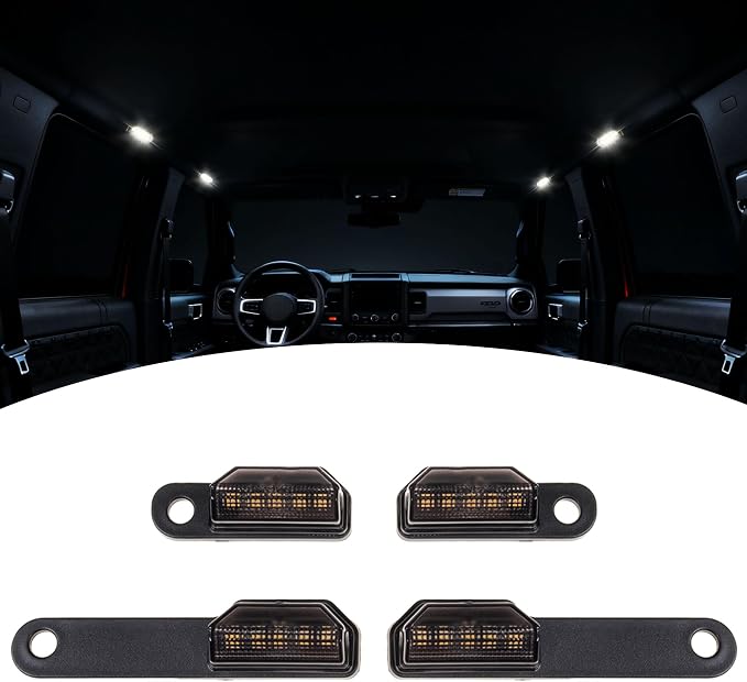 LED Interior Dome Lights Kit Fit for 21-25 Ford Bronco 2/4 Door | Fit for Hardtop & Softtop, 4PCS, Interior Light Accessories, Not Fit Bronco Sport