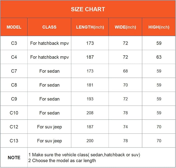 Kayme Sedan Car Cover Waterproof All Weather (194 to 208 Inch) | Protects cars from outdoor UV exposure, blocks blowing dust and wind, breathable lightweight material, easy storage