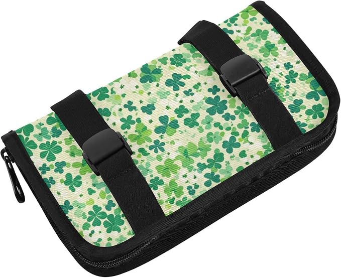 Car Visor Tissue Holder Mask Holder for Car, Car Tissue Box Sun Visor Napkin Holder Car Visor Accessories Adjustable Straps Reusable Durable Easy to Install Saint Patricks Green Clovers