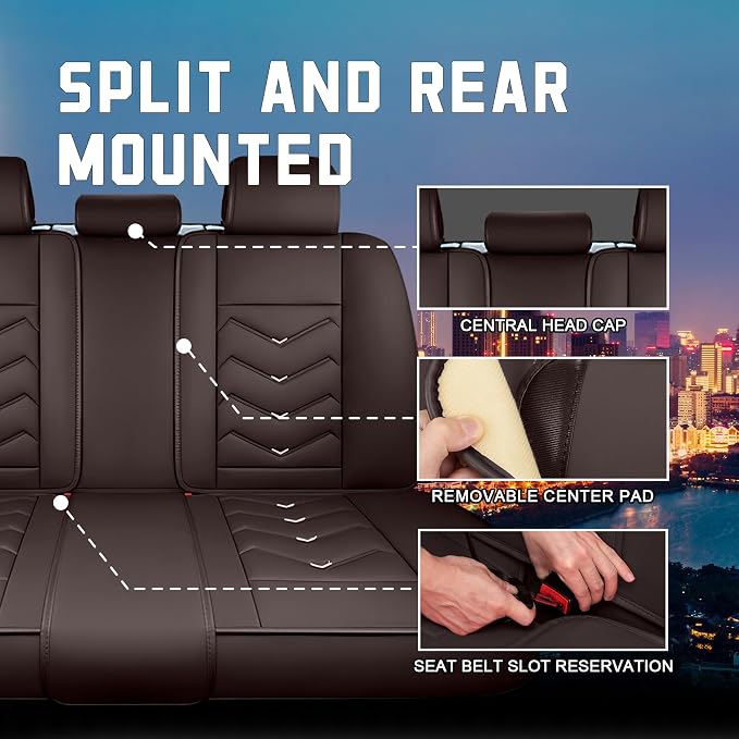 CTDS Car Seat Covers for Honda Civic 2000-2026, Stylish Sport Seat Cover, Premium Nappa Leather Car Seat Cover. Automobile Seat Covers Sets.(Luxury 5 Seats/Coffee Color)