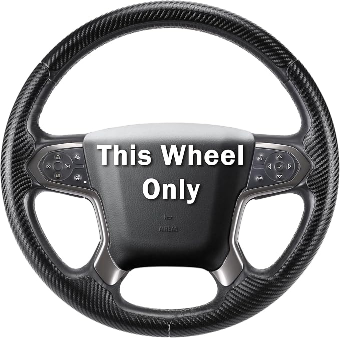 Steering Wheel Cover for Chevy Silverado 1500 2014-2018/2500 2500HD 3500 3500HD 2015-2019/ 4500HD 5500HD 6500HD 2019-2024/ Suburban Tahoe 2015-2020/ Traverse 2018-2023 Chevrolet