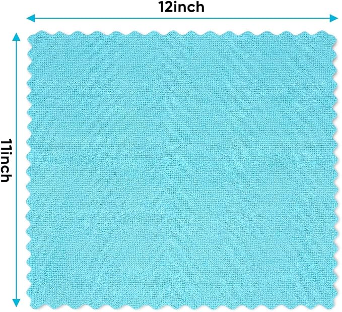 Orighty Microfiber Cleaning Cloth - 24 Pack, Cleaning Rags 12x11 inch | Highly Absorbent Household Cleaning Supplies, Reusable Microfiber Towels Lint Free Cloths for House, Kitchen, Car Care