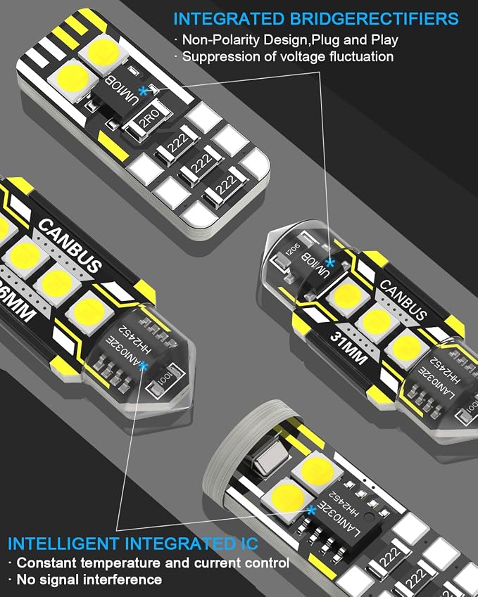 17 Pieces Interior LED Lights fit for Subaru Ascent 2019 2020 2021 2022 2023 LED Interior Bulb with Install Tool