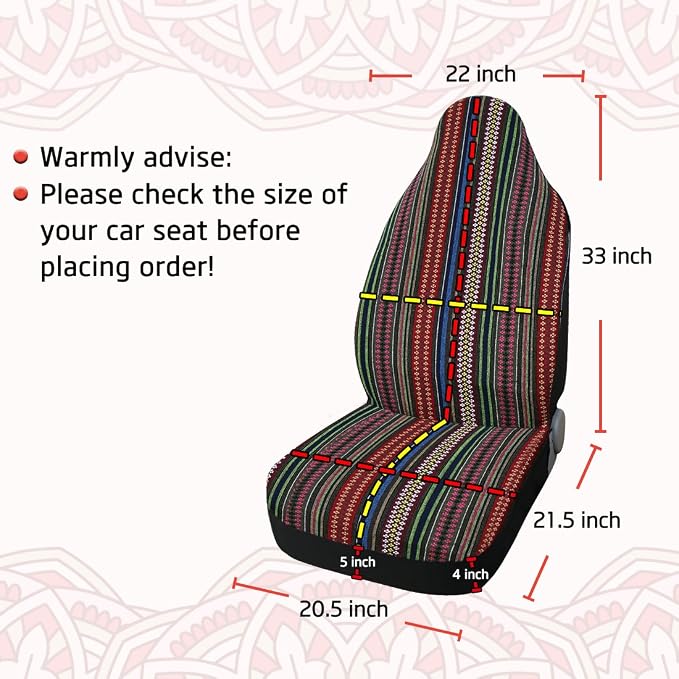 uxcell Universal Durable Bucket Front Seat Cover Protectors for Car SUV Automotive Rose Red
