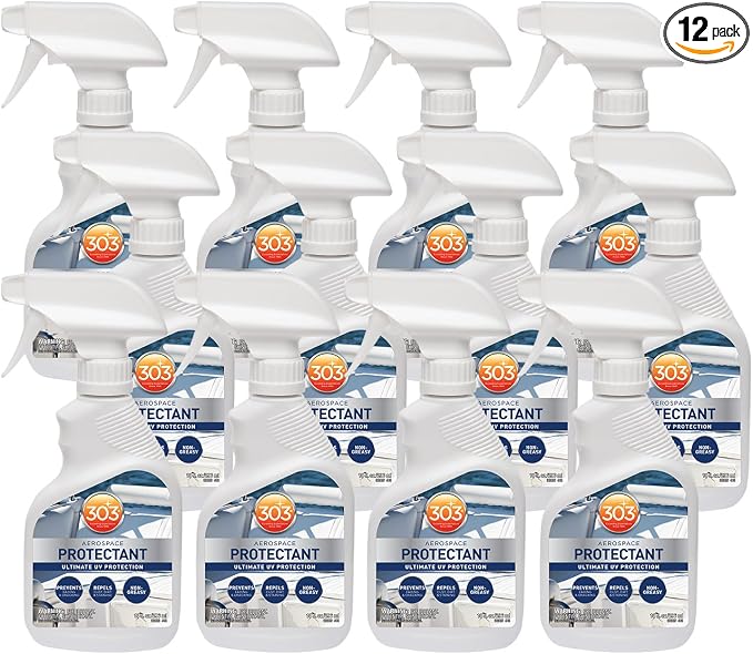 303 Marine Aerospace Protectant – UV Protection – Repels Dust, Dirt, & Staining – Smooth Matte Finish – Restores Like-New Appearance – 10 Fl. Oz. (30305-12PK)