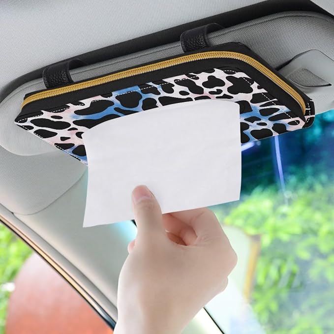 Visor Automotive Tissue Holder Cow Car Sun Visor Tissue Box for Back Seat Car Interior Accessories