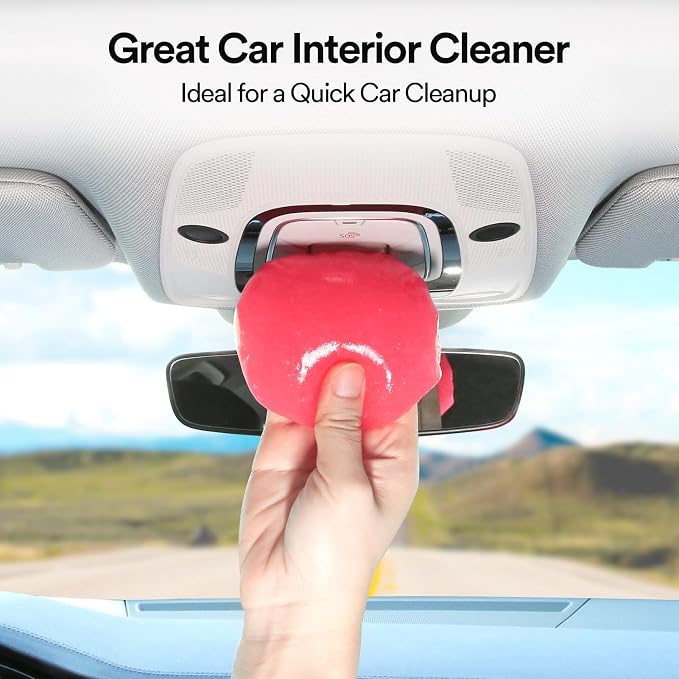PULIDIKI Car Cleaning Gel for Car Cleaning Putty Car Putty Auto Detailing Tools Car Slime Cleaner Dust Cleaning Gel for Car Cleaning Supplies Car Essentials Car Gifts Car Accessories for Women Pink