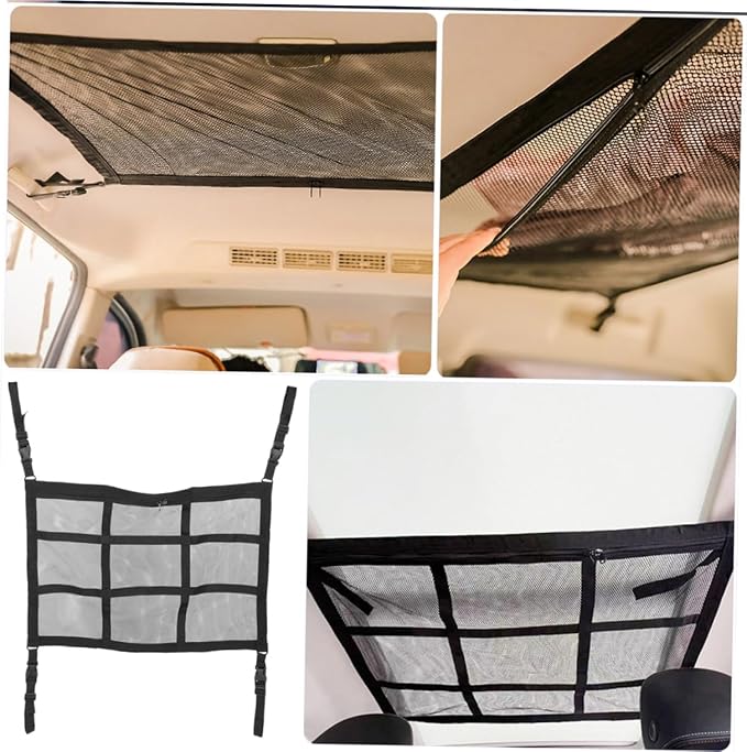 Car Ceiling Cargo Net Car Tents for Camping Organizer Seat Storage Bag