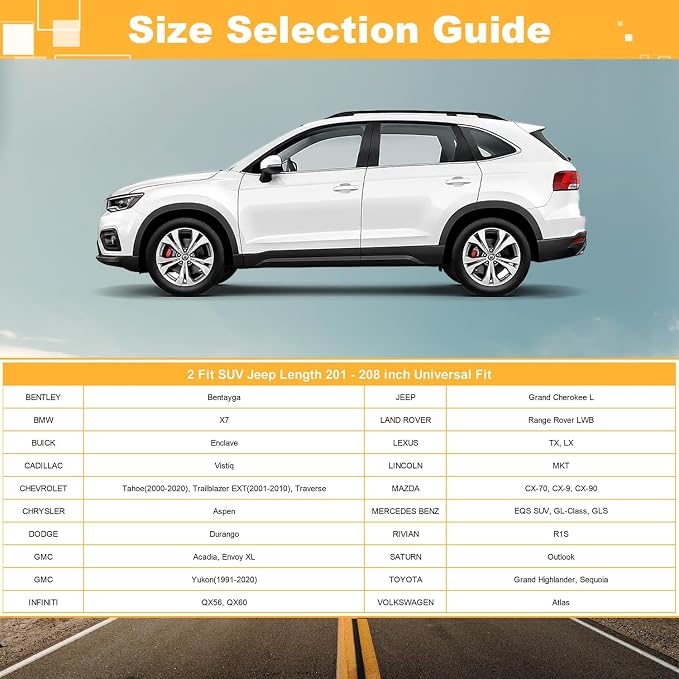 GUNHYI 16 Layers Heavy Duty SUV Car Cover Waterproof All Weather, Universal Fit BMW X7, Buick Enclave, Chevrolet Traverse, Dodge Durango, GMC Acadia, Infiniti QX56/QX60, Toyota Sequoia, vw Atlas etc.