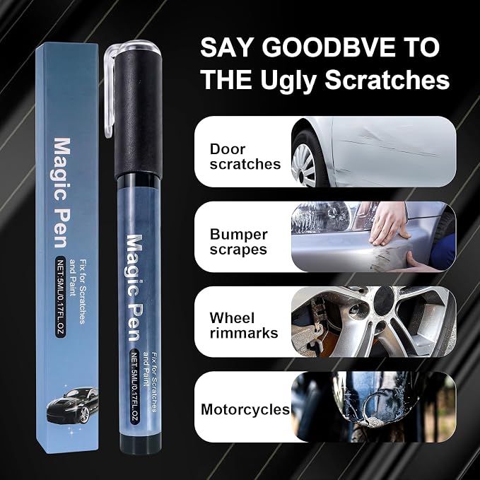 Magic Car Scratch Remover Pen, 2Pcs Car Paint Repair Pen Portable Auto Scratch Remover, Universal Car Touch Up Pen for All Cars Paint Scratches Repair111
